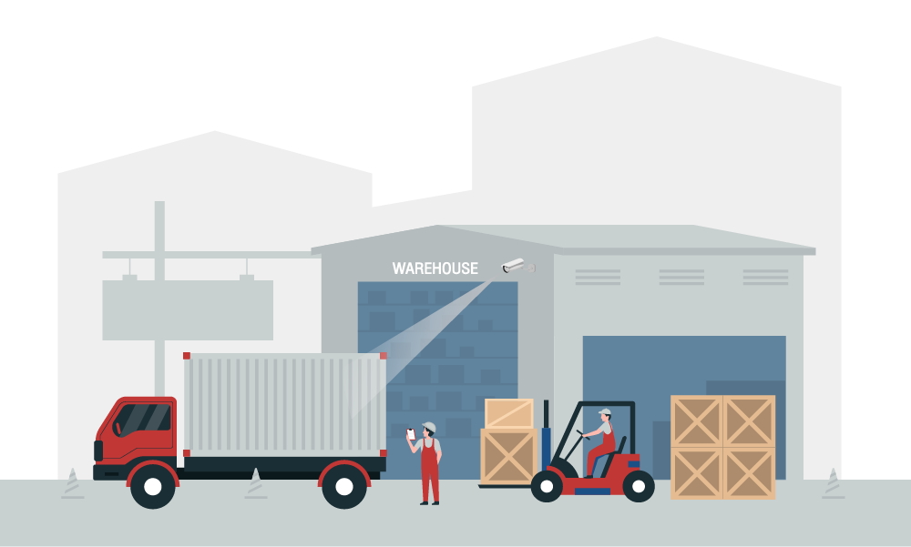 AI number plate recognition warehouse