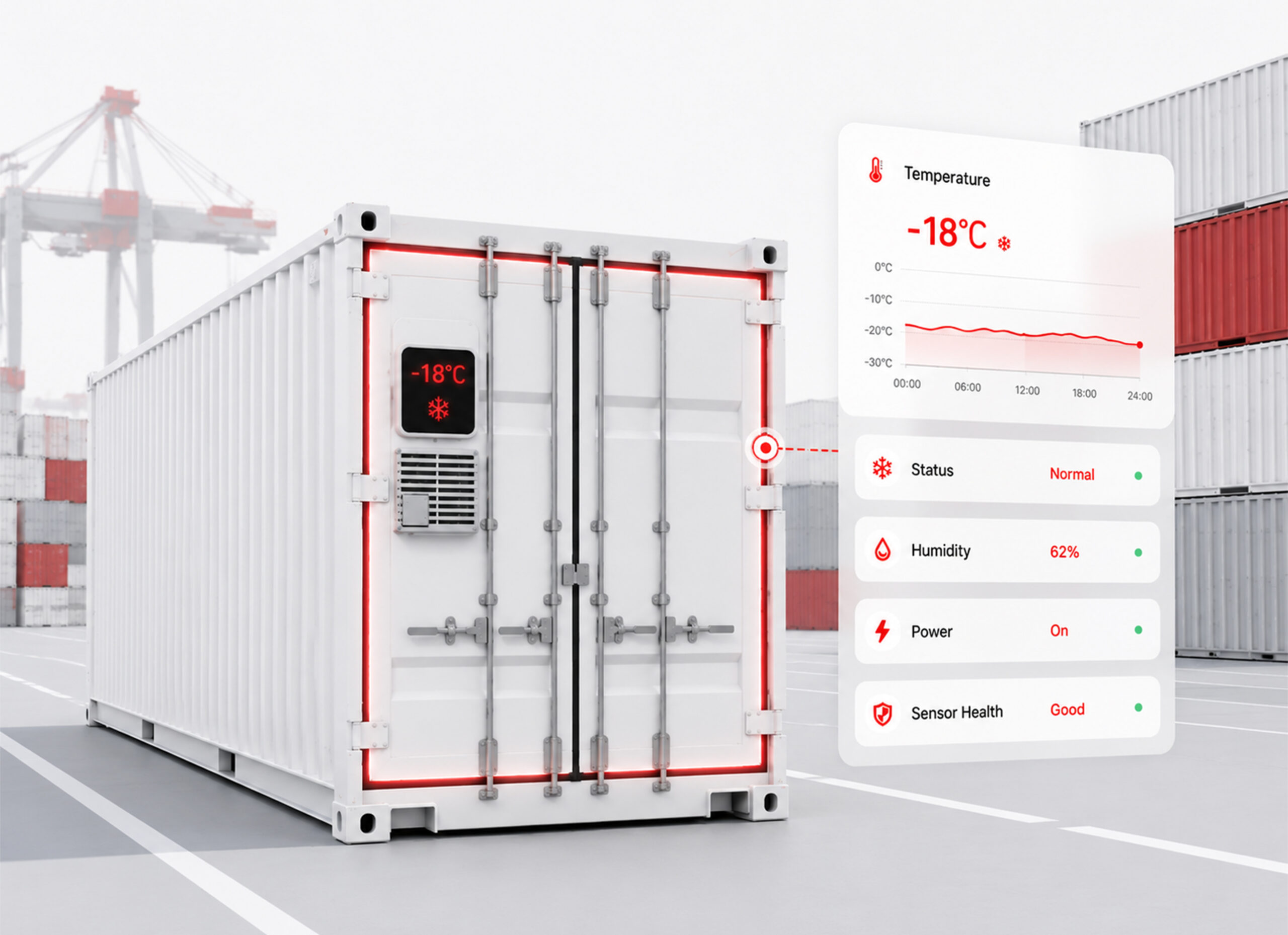 Computer vision refrigerated container tracking