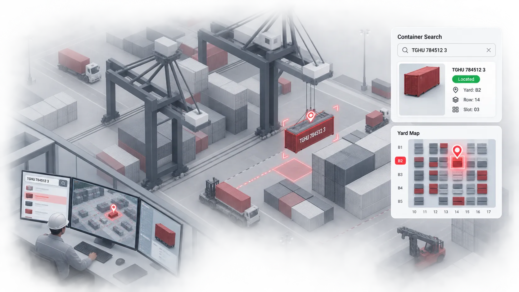 Yard planning and container search